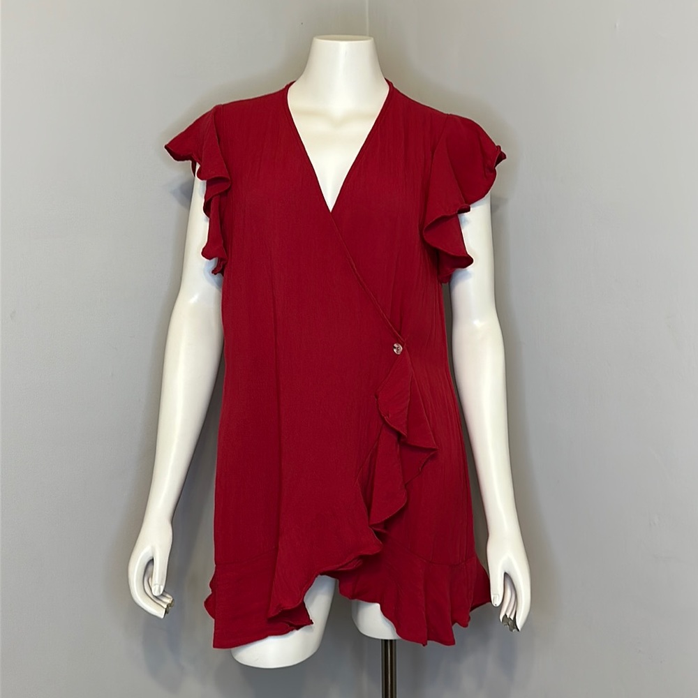 Lulus Buttoned Wrap Dress